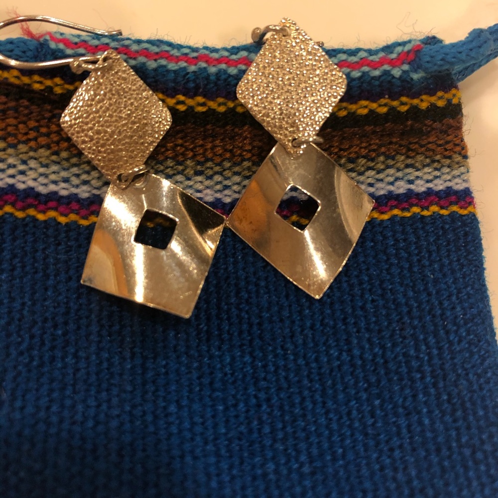 Peruvian 950 silver earrings